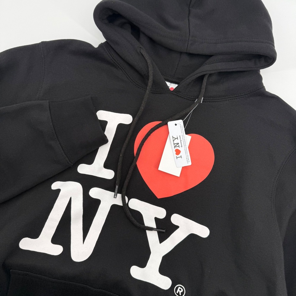 I Love NY Hoodie Black City Fashions Official‎ Licensed NYC Souvenir Medium NEW